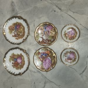Lot of 6 limoges mini plates
